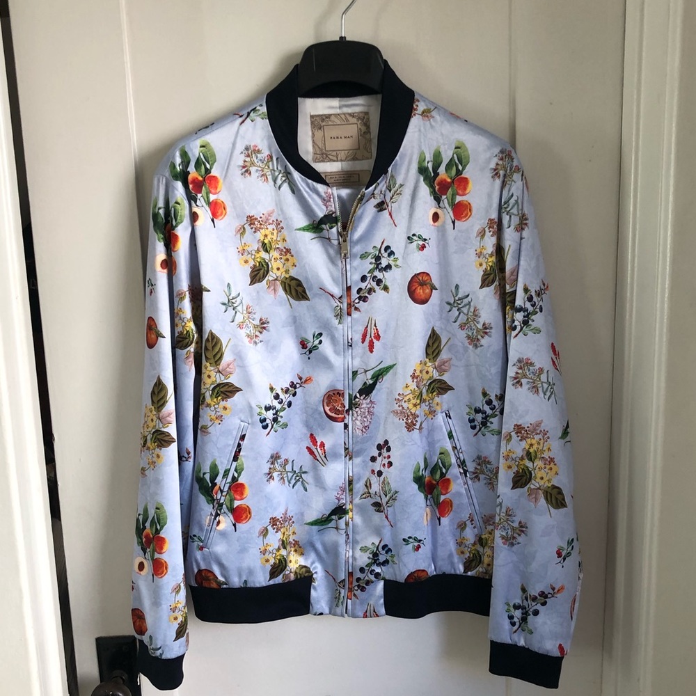 Zara satin  bomber jacket xl